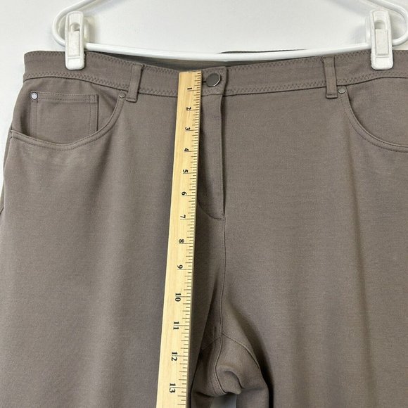 Chicos So Slimming Ponte Pants Womens Size 3 US 16 Taupe Tan Peyton - Picture 7 of 10